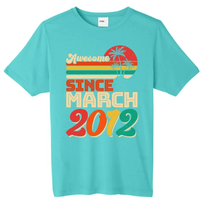 Please Delete! Vintage Awesome Since March 2012 Ten 10 Year Old Birthday ChromaSoft Performance T-Shirt