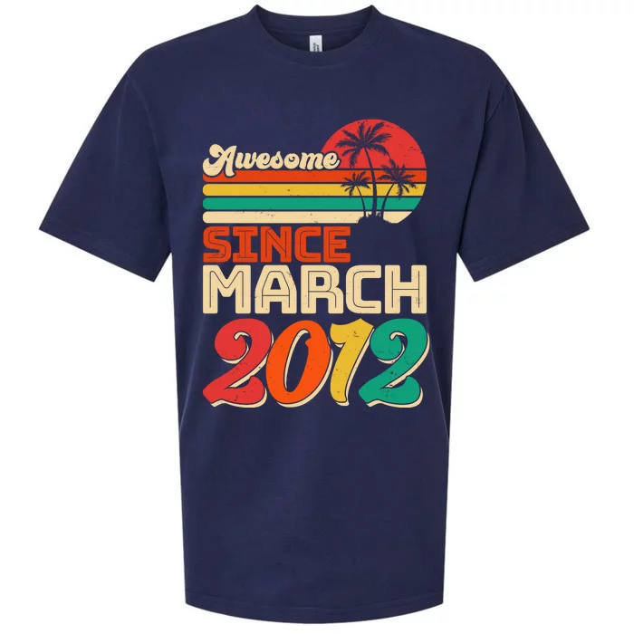 Please Delete! Vintage Awesome Since March 2012 Ten 10 Year Old Birthday Sueded Cloud Jersey T-Shirt