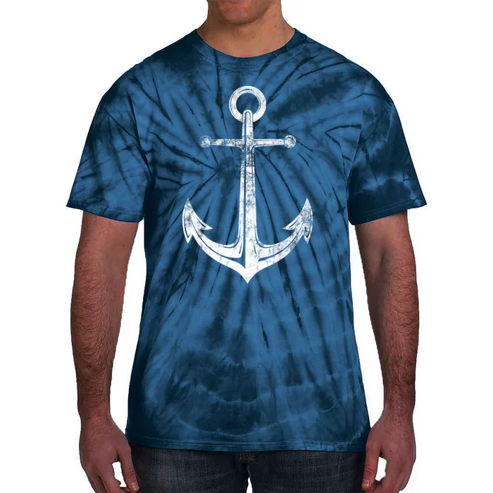 Vintage Anchor Summer Sailing Design Tie-Dye T-Shirt