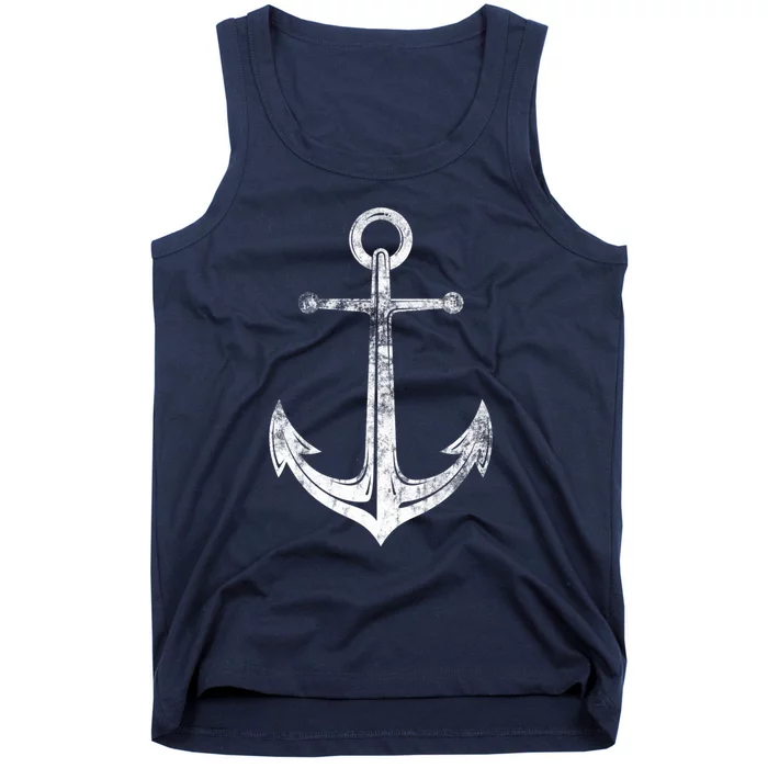 Vintage Anchor Summer Sailing Design Tank Top