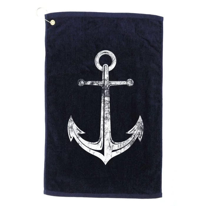 Vintage Anchor Summer Sailing Design Platinum Collection Golf Towel