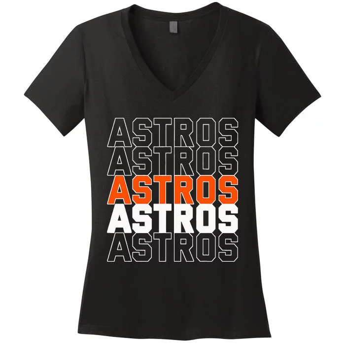 Vintage A.S.T.R.O.S. Style 70s 80s First Name Women's V-Neck T-Shirt