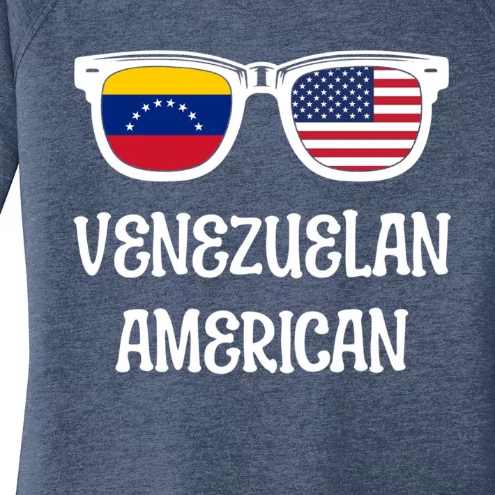 Venezuelan American Sunglasses Usa Venezuela Flags Gift Women's Perfect Tri Tunic Long Sleeve Shirt