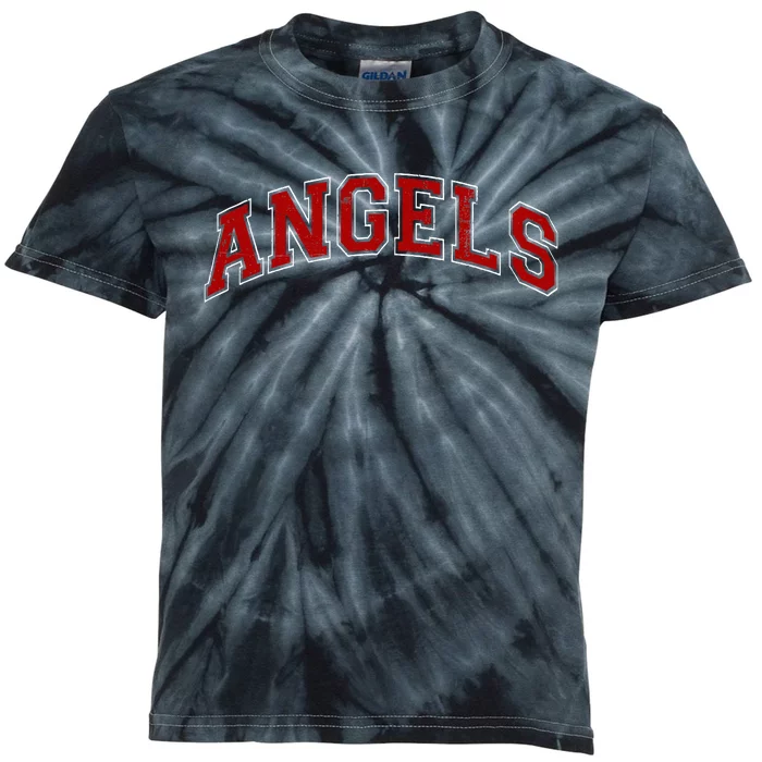 Vintage Angels Sports Name Athletic Text Arch Gift Women Kids Tie-Dye T-Shirt