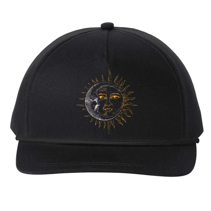 Vintage Astronomy Stars Sun Moon Planets Astronaut Snapback Five-Panel Rope Hat