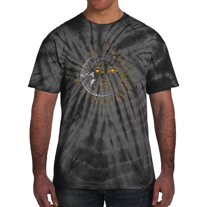 Vintage Astronomy Stars Sun Moon Planets Astronaut Tie-Dye T-Shirt