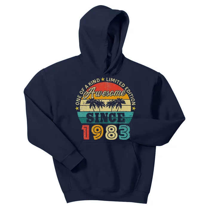 Vintage Awesome Since 1983 Limited Edition 40th Birthday Kids Hoodie