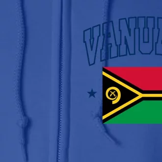 Vanuatu Athletic Souvenir Flag Gift Full Zip Hoodie