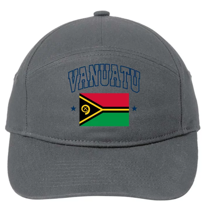 Vanuatu Athletic Souvenir Flag Gift 7-Panel Snapback Hat