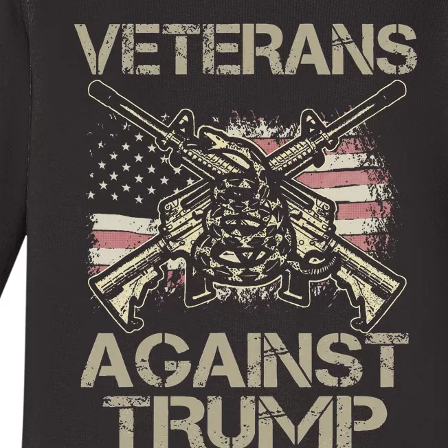 Veterans Against Trump Military Baby Long Sleeve Bodysuit