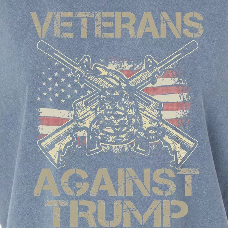 Veterans Against Trump Military Garment-Dyed Women's Muscle Tee