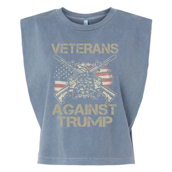 Veterans Against Trump Military Garment-Dyed Women's Muscle Tee