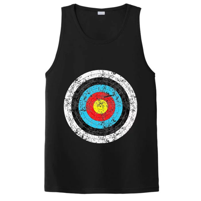 Vintage Archery Target Prank Bulls Eye Funny Prank Gift Performance Tank