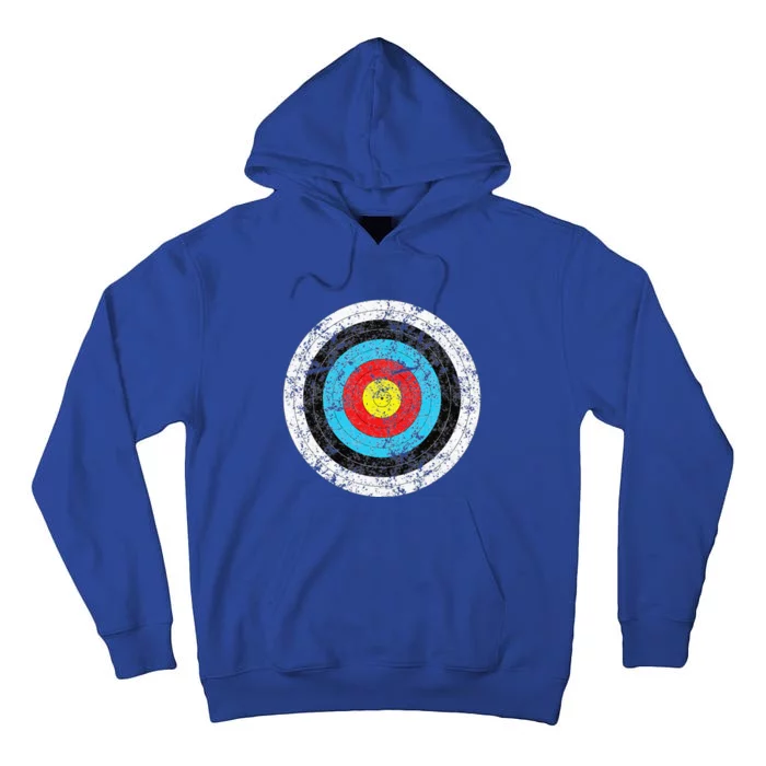 Vintage Archery Target Prank Bulls Eye Funny Prank Gift Tall Hoodie