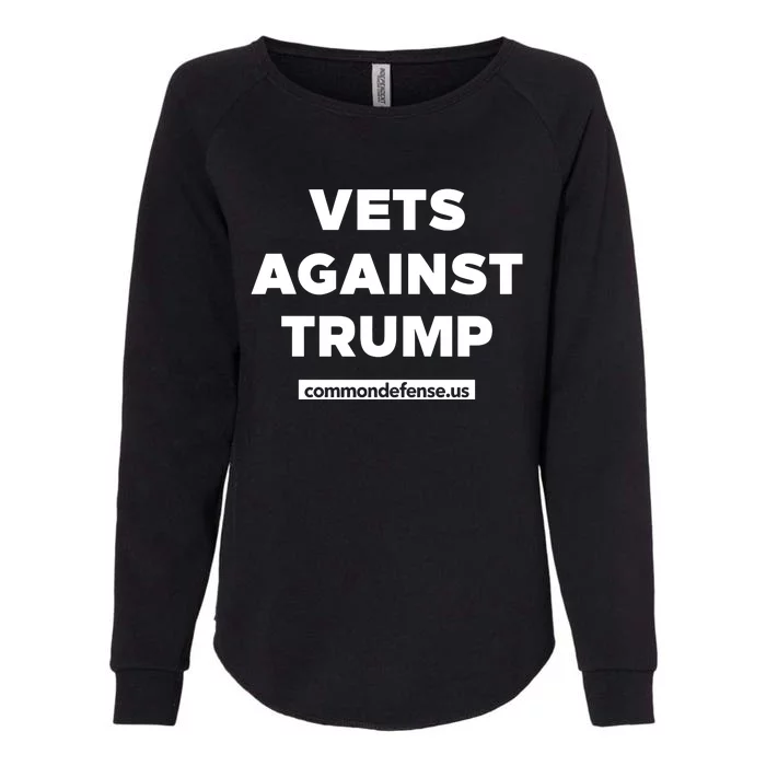 Vets Against Trump Commondefense.Us Womens California Wash Sweatshirt