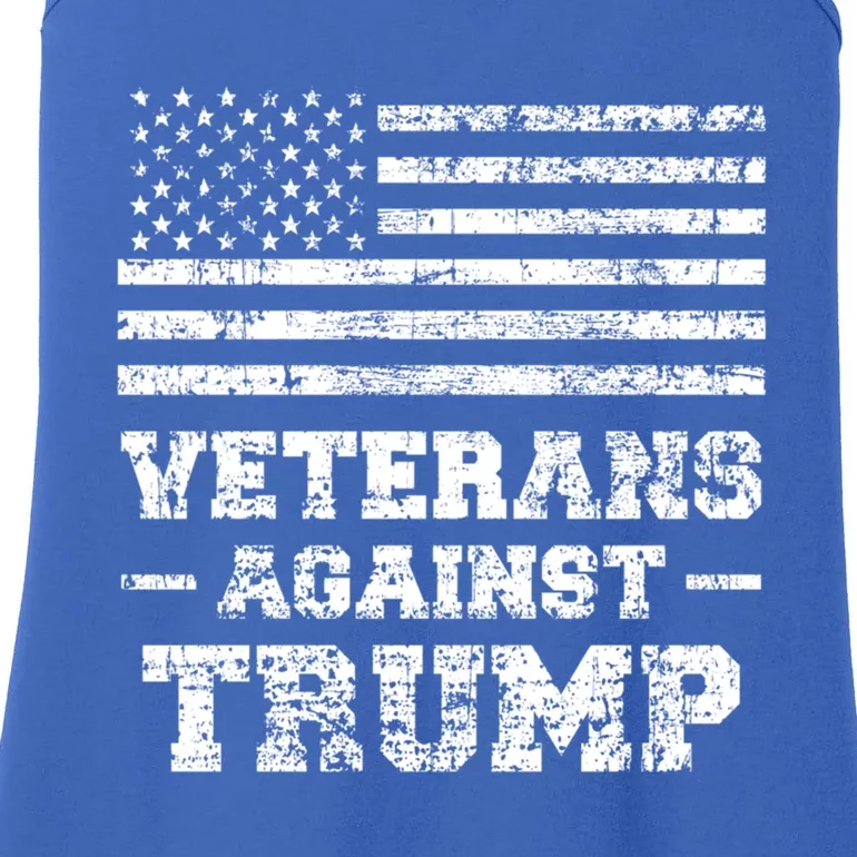 Veterans Against Trump Military Vet Anti Trump Flag Gift Funny Gift Ladies Essential Tank