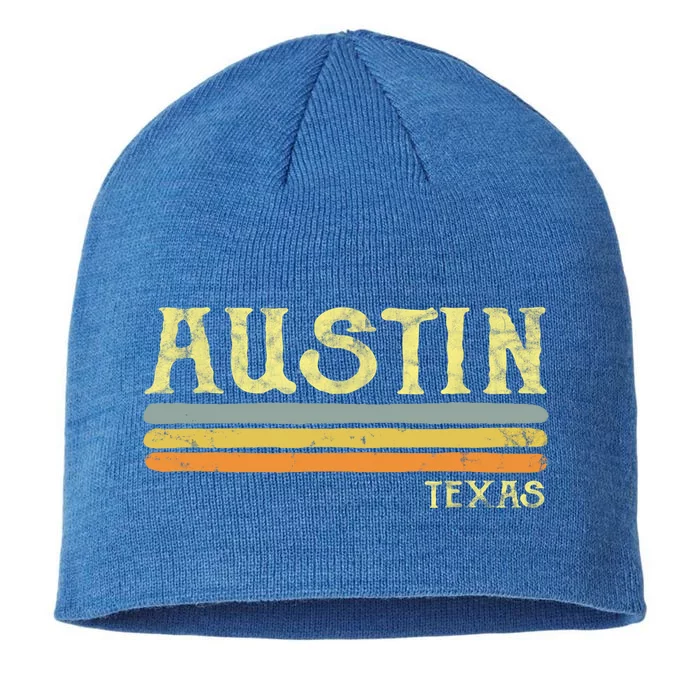 Vintage Austin Texas Tx Cute Gift Retro Love Gift Souvenir 8 1/2in Sustainable Knit Beanie