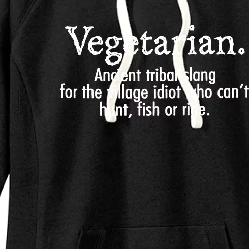 Vegetarian Ancient Tribal Slang Women's Fleece Hoodie