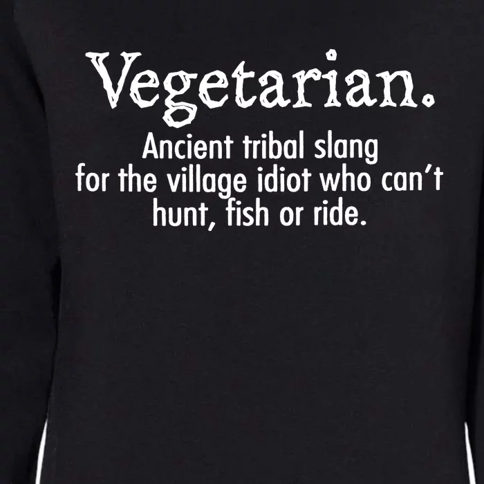 Vegetarian Ancient Tribal Slang Womens California Wash Sweatshirt