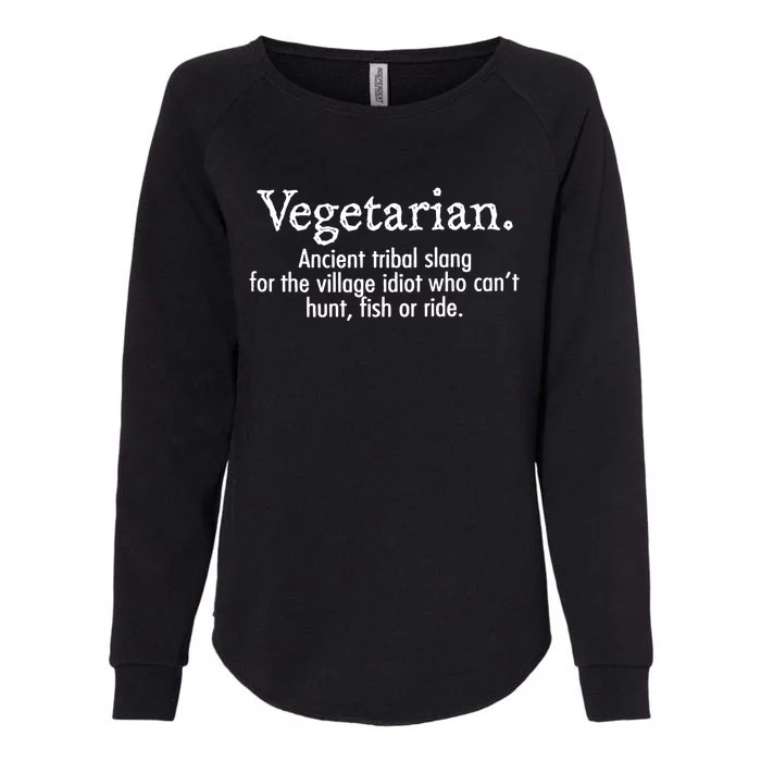 Vegetarian Ancient Tribal Slang Womens California Wash Sweatshirt