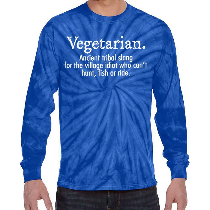 Vegetarian Ancient Tribal Slang Tie-Dye Long Sleeve Shirt