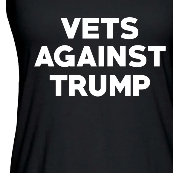 Vets Against Trump Ladies Essential Flowy Tank