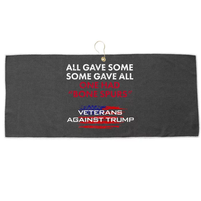 Veterans Anti Trump Draft Dodger Bone Spurs For Vets Large Microfiber Waffle Golf Towel