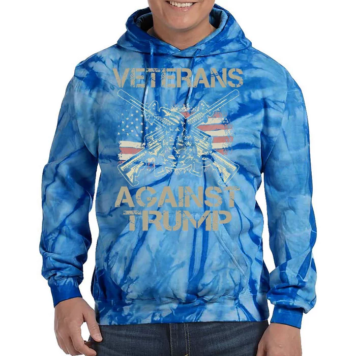 Veterans Against Trump Military Anti Trump Vet Tie Dye Hoodie