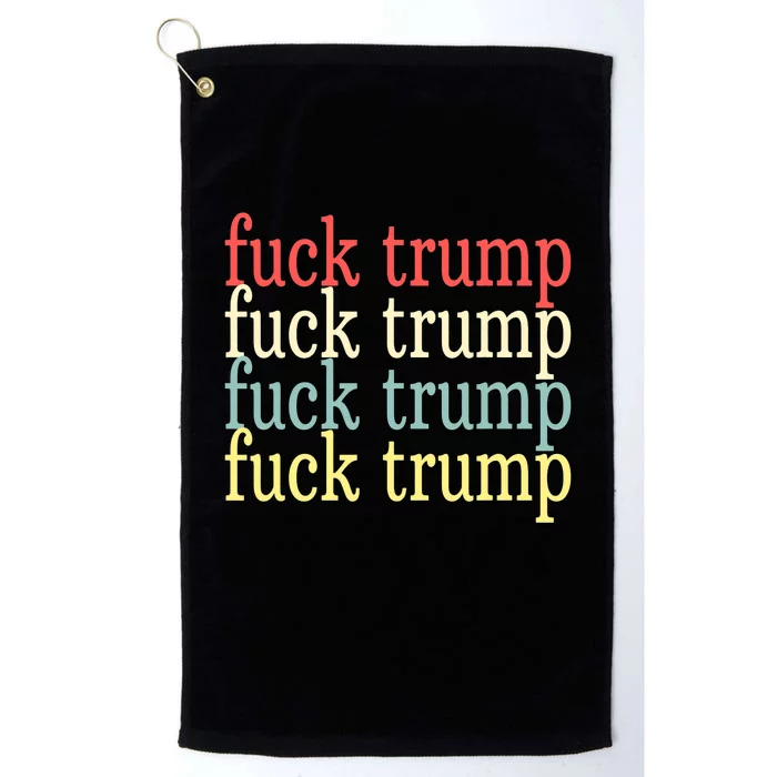 Vintage Anti Trump Political Election Gift Tops Platinum Collection Golf Towel