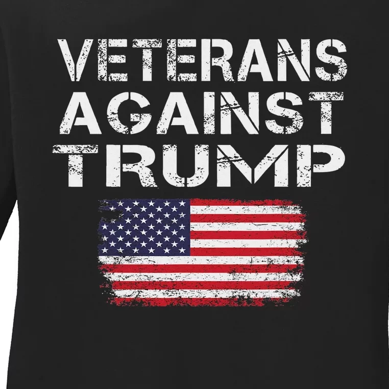 Veterans Against Trump Military Vets Oppose Trump Ladies Long Sleeve Shirt