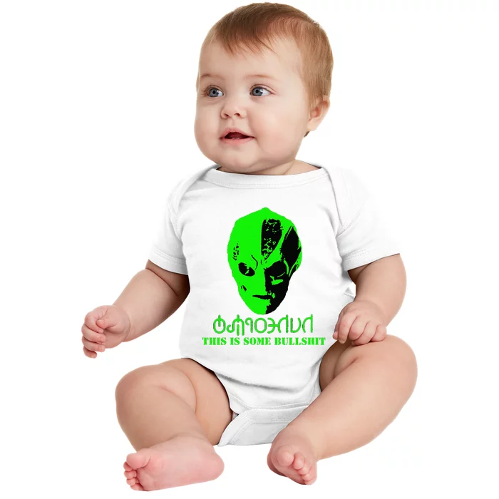 Vanderspeigle Alien This Some Bullshit Baby Bodysuit