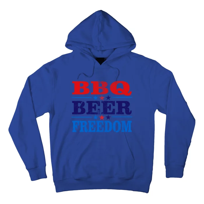 Viral And Trending Distressed Style Bbq Beer Freedom Cute Gift Hoodie