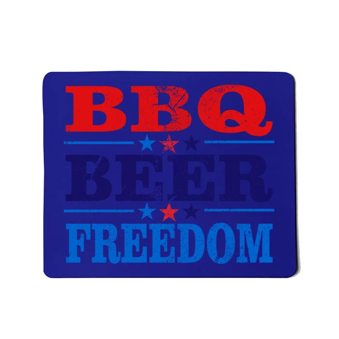 Viral And Trending Distressed Style Bbq Beer Freedom Cute Gift Mousepad