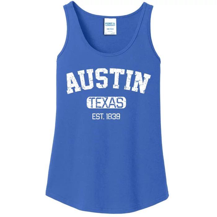 Vintage Austin Texas Est 1839 Souvenir Gift Meaningful Gift Ladies Essential Tank