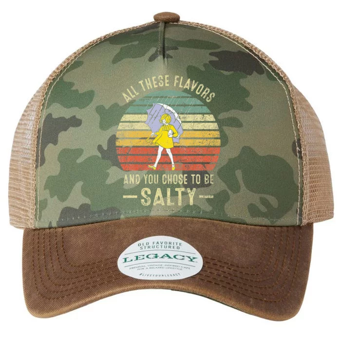 Vintage All These Flavors And You Choose To Be Salty Legacy Tie Dye Trucker Hat