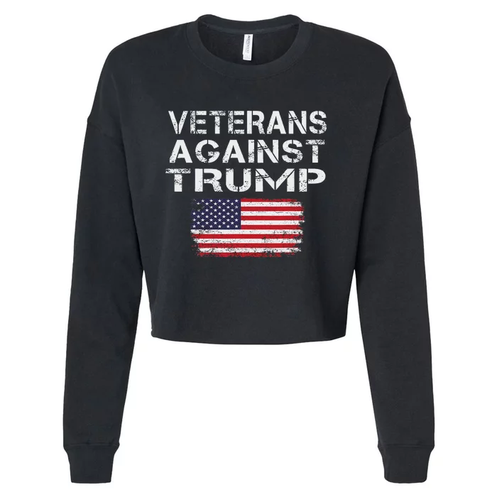 Veterans Against Trump Military Vets Oppose Trump Cropped Pullover Crew