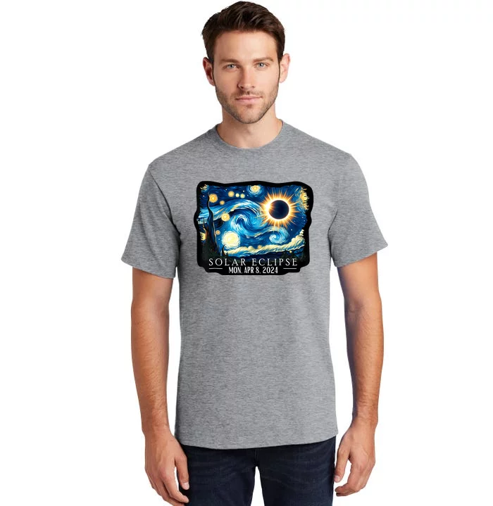 Vintage American Totality Starry Night Eclipse Solar 2024 Tall T-Shirt