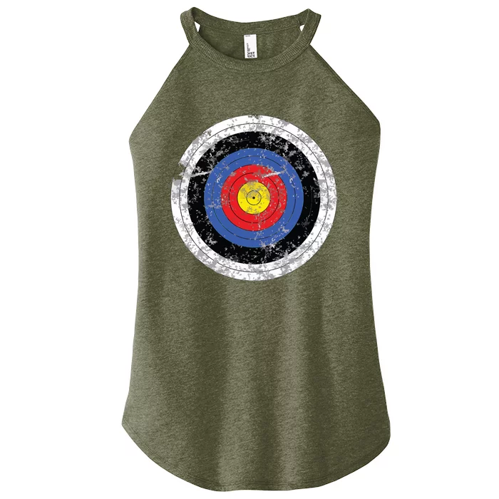 Vintage Archery Target Prank Bulls Eye Funny Prank Gift Women’s Perfect Tri Rocker Tank