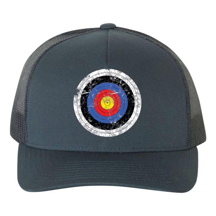 Vintage Archery Target Prank Bulls Eye Funny Prank Gift Yupoong Adult 5-Panel Trucker Hat