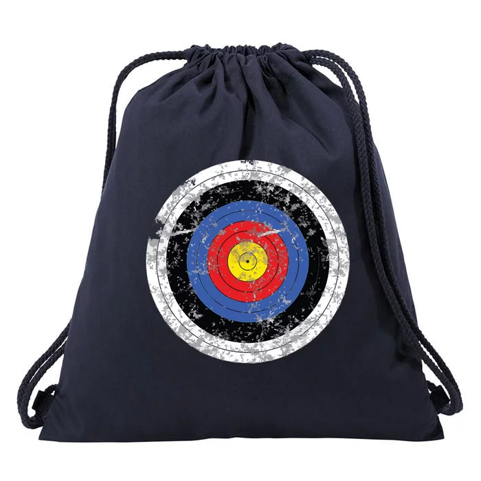 Vintage Archery Target Prank Bulls Eye Funny Prank Gift Drawstring Bag