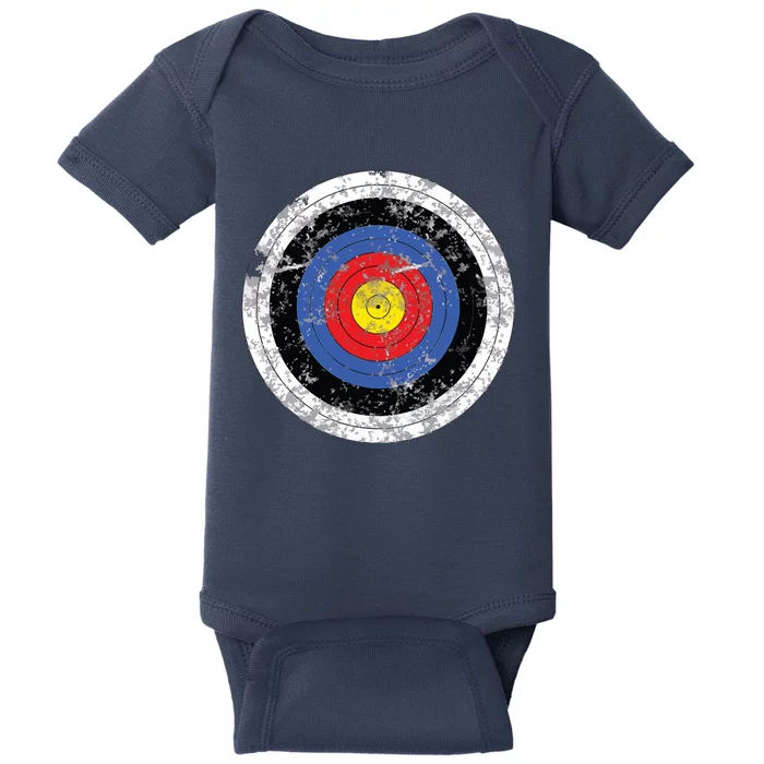 Vintage Archery Target Prank Bulls Eye Funny Prank Gift Baby Bodysuit