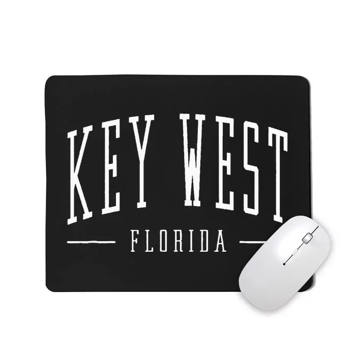 Vintage Arched Text Key West Florida Vacation Souvenir Mousepad