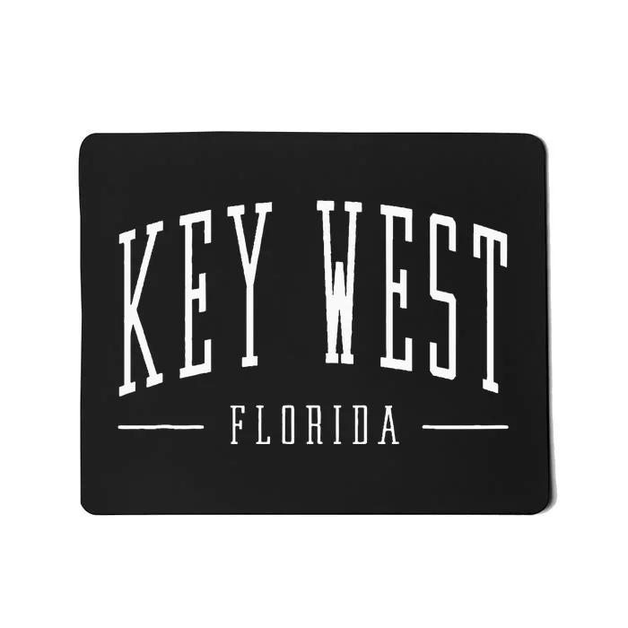 Vintage Arched Text Key West Florida Vacation Souvenir Mousepad