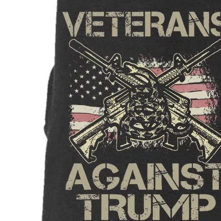 Veterans Against Trump Military Anti Trump Vet Doggie 3-End Fleece Hoodie