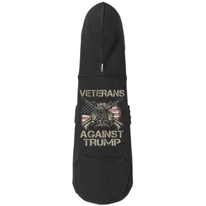 Veterans Against Trump Military Anti Trump Vet Doggie 3-End Fleece Hoodie