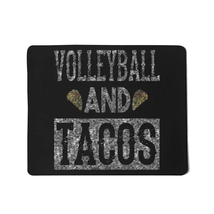 Volleyball and Tacos Funny Taco Distressed Foodie Mousepad