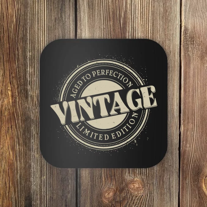 Vintage Age To Perfection Limited Edition Stamp Emblem Coaster