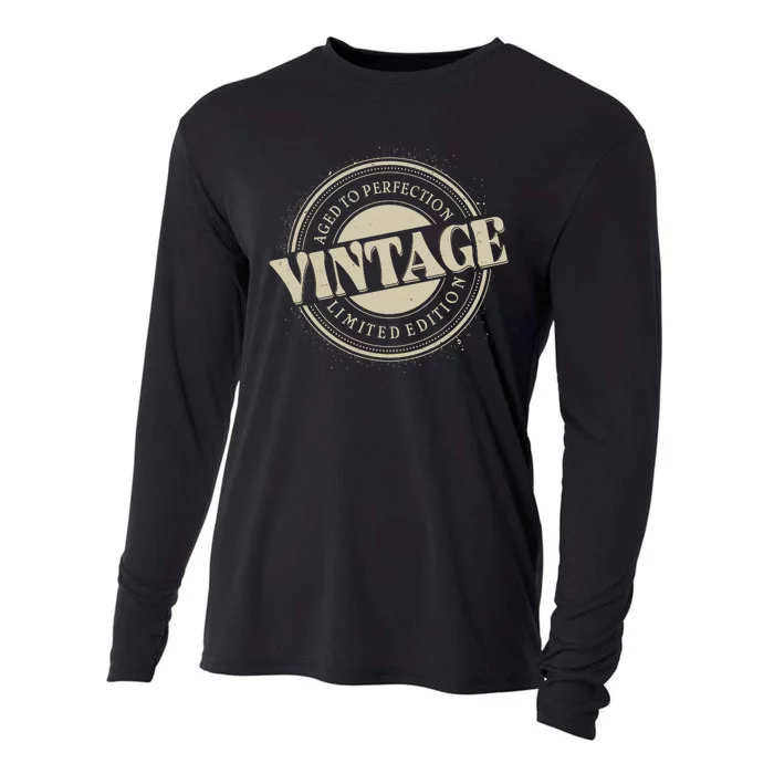 Vintage Age To Perfection Limited Edition Stamp Emblem Cooling Performance Long Sleeve Crew