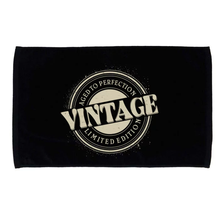 Vintage Age To Perfection Limited Edition Stamp Emblem Microfiber Hand Towel