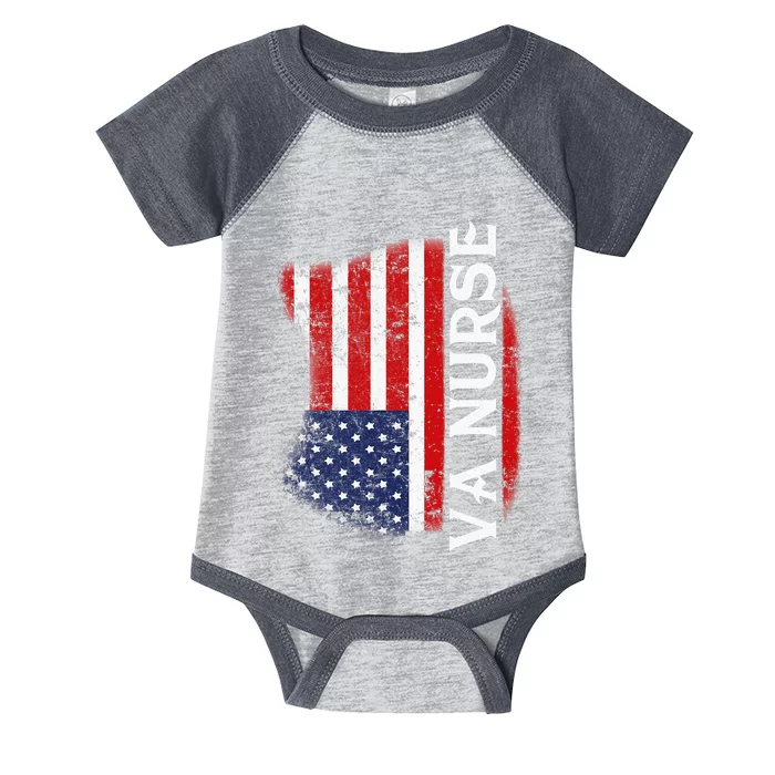 Veteran American USA Flag VA Nurse Infant Baby Jersey Bodysuit